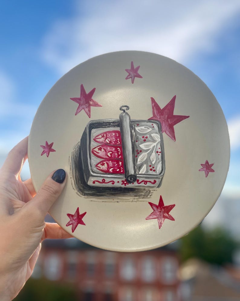 sardine kitchen wall decor hand painted fish plate