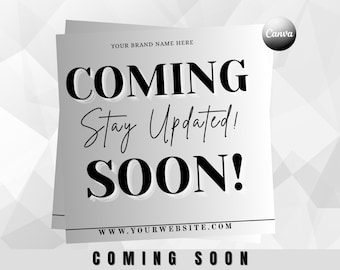 Plantilla de volante "Próximamente": Anuncio de lanzamiento editable, diseño de Canva (descarga digital)