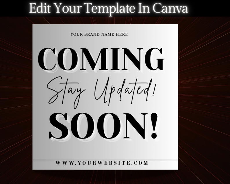 Update Coming Soon Sample Coming Soon Flyer Template: Editable Launch Announcement, Canva Design ...
