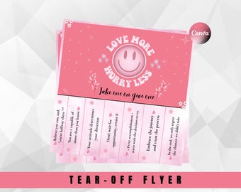 Editable Tear-Off Flyer Templates: Small Business Marketing (Canva Digital Download)