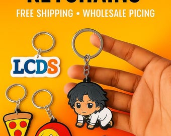 Custom 3D PVC Keychain: Personalized Logo Keyrings, Bulk Wholesale