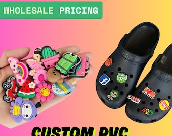 Custom PVC Shoe Charms: Personalized Jibbitz Style Pins - Bulk Options