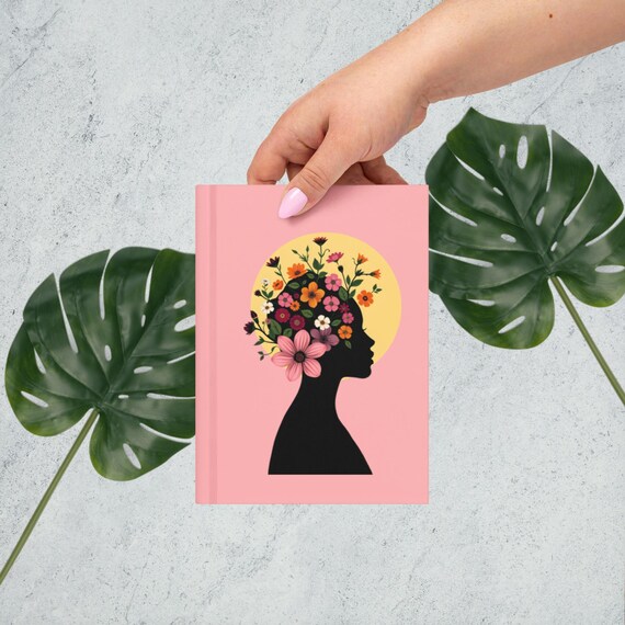 Floral Silhouette Hardcover Journal – Women’s Empowerment Notebook