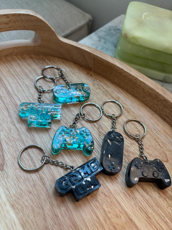 Resin Gamer Keychains – Video Game Gifts for Him/Her
