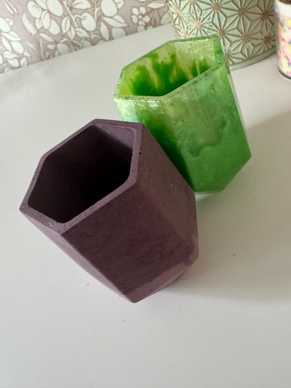 Geometric Concrete Catchall – Desk Organizer or Planter