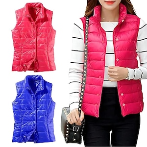 Womens Ladies Gilet Bodywarmer Ladies Coat Puffer Fur Padded Quilted Jacket Vest