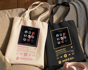 Custom Album Song Tote Bag: Personalized Favorite Music Purse, Gift for Music Lovers