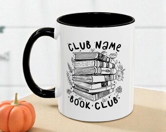 Personalized Book Club Mug: Custom Pink Booktok Ceramic Cup, Funny Reading Gift