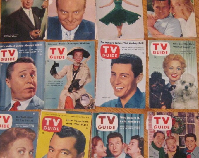 Vintage 1950s TV Guides Etsy