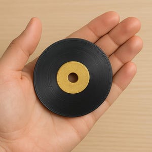 Digitale vinyl NFC-schijf – 3D-geprinte miniplaat | Tikken om muziek of bericht af te spelen | Aangepaste muziek-/linktag