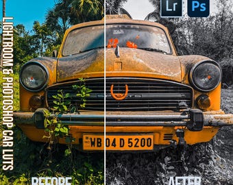 Paquete de 23 ajustes preestablecidos de fotografía de automóviles premium de Lightroom y Photoshop