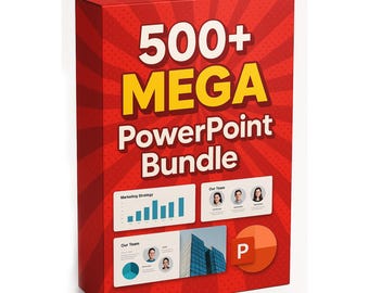Paquete de más de 500 MEGA PowerPoint: plantillas de presentaciones empresariales y 500 iconos vectoriales