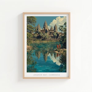 Zhangye Danxia Rainbow Mountains China - Vintage Travel Poster