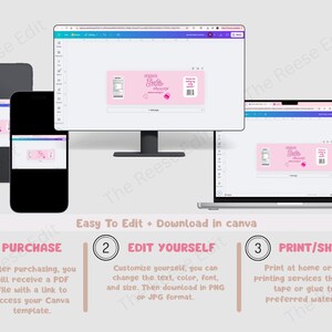 Editable Barbie Water Bottle Labels: Pink Party Decor (digital Download ...