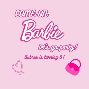 Editable Barbie Water Bottle Labels: Pink Party Decor (digital Download ...
