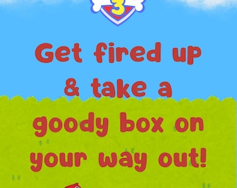 Paw Patrol themed Party Favor Table Sign-Instant Download