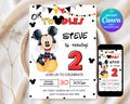 Oh Twodles Invitation, Mickey Birthday Invitation, Mickey Mouse Invitations, Mouse Editable Invitation, Mickey Twodles invite, Canva
