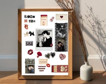 Custom Matchbook Art Canva Template • Anniversary Gifts • DIY Matchbooks Templates • Matchbook Template for Family, Him, Her, Birthday