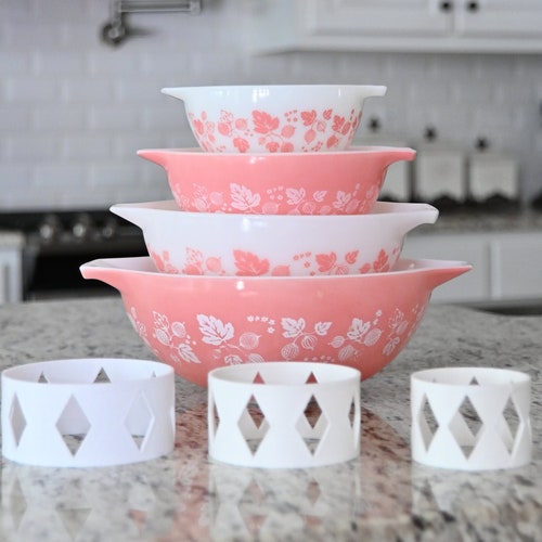 Set of 3 Pyrex Mixing Cinderella Bowl Display Stands 3D Etsy