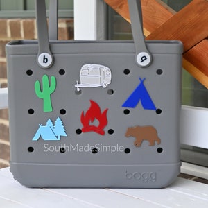 Water Resistant 3D Printed Camping Midwest Themed Bogg Bag Buttons, Bogg Bag Charms, Bogg Bag Accessories, Pool Bag Charms, Beach Bag Charms