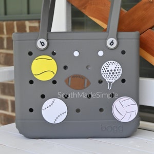 Water Resistant 3D Printed Sports Bogg Bag Buttons, Bogg Bag Charms, Bogg Bag Accessories, Pool Bag Charms, Beach Bag Charms