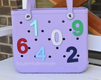 Bogg Bag Number Buttons, 3D Printed Bogg Bag Buttons, Bogg Bag Accessories, Bogg Bag Charms, Bogg Number Charms, Water Resistant Bogg Button