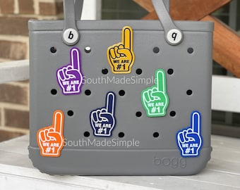 Foam Finger Football Bogg Bag Charms, Bogg Bag Buttons, Bogg Bag Accessories, Simply Tote Charm, Bogg Bag Tags, Bogg Bag Gifts, Bogg Bag Bit