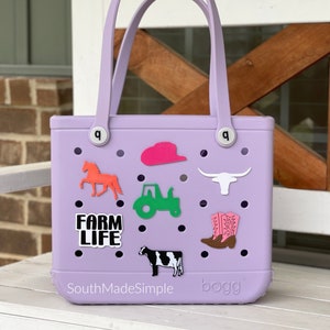 Farm Life Western Bogg Bag Buttons, Bogg Bag Charms, Bogg Bag Accessories, Simply Southern Tote Charms, Bogg Bag Gifts, Bogg Bag Bits, Bogg