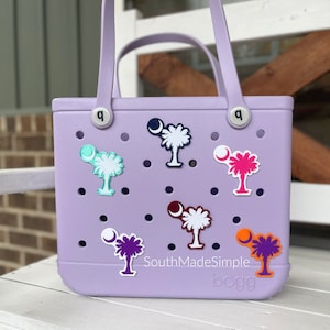 South Carolina Palmetto and Crescent Bogg Bag Charms, Bogg Bag Buttons, Bogg Bag Accessories, Bogg Bag Jibitz, Simply Southern Bag, Bogg Bag