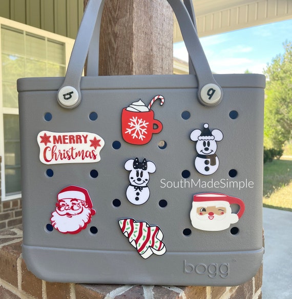 Christmas Holiday Santa Bogg Bag Charms, Bogg Bag Accessories