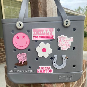 Country Western Cowgirl Bogg Bag Charms, Bogg Bag Accessories, Bogg Bag Buttons, Bogg Bag Tag, Custom Bogg Bag Charms, Simply Southern Bag