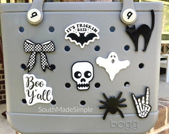 Spooky Season Halloween Bogg Bag Charms, Bogg Bag Buttons, Bogg Bag Accessories, Custom Bogg Bag Charms, Bogg Bag Jibitz, Bogg Bag Gifts
