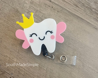 Dentist Dental Hygienist Tooth Fairy Badge Reel