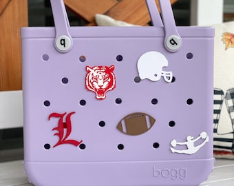 Luverne High School Bogg Bag Buttons, Bogg Bag Charms, Bogg Bag Accessories, Bogg Bag Bits, High School Mascot Bogg Bag Buttons, Tiger Bogg