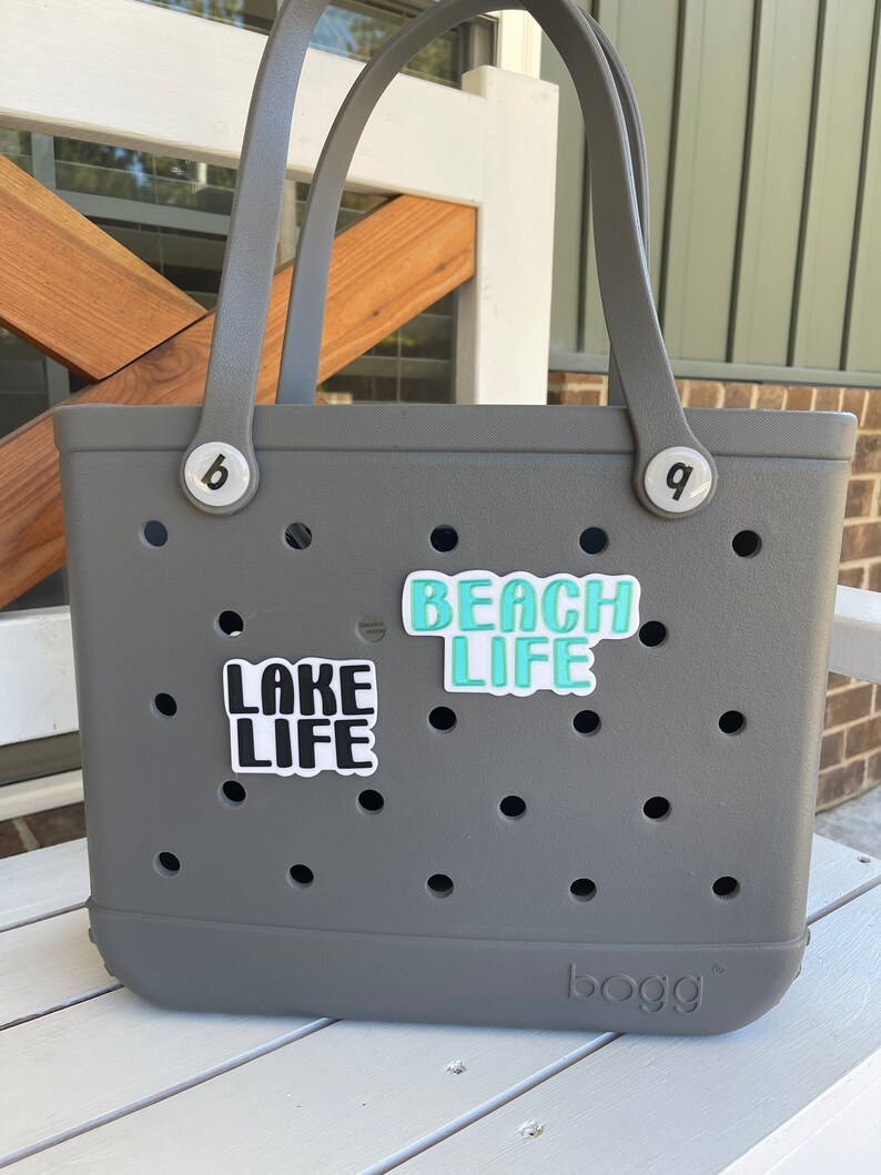 Beach Life Lake Life Bogg Bag Buttons, Bogg Bag Charms, Bogg Bag Accessories, Pool Bag Charms, Beach Bag Charms, Bogg Bag Gifts 