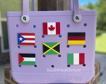 Flag Bogg Bag Charms, Custom Bogg Bag Charms, Bogg Bag Accessories, Bogg Bag Jibitz, Bogg Bag Tags, Simple Modern Bag Charms, Bogg Bag Gifts