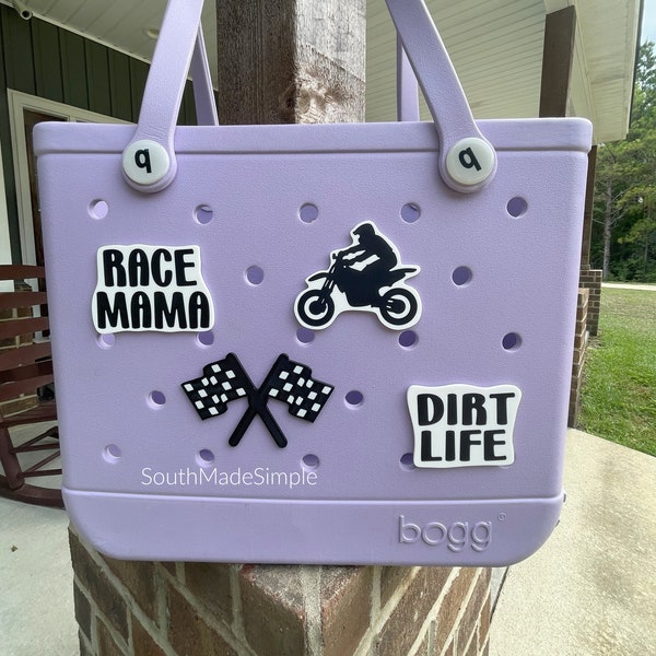 Adornos para bolsos Bogg de carreras de motos de cross, botones para bolsos Bogg, accesorios para bolsos Bogg, bolsos Bogg Jibitz, adornos personalizados para bolsos Bogg, etiquetas para bolsos Bogg