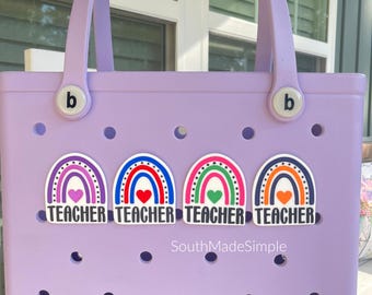 Teacher Rainbow Bogg Bag Charms - CLEARANCE  Sample Sale