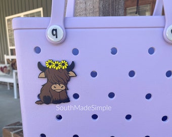 Highland Cow Bogg Bag Charm, Farm Animal Bogg Bag Charms, Bogg Bag Buttons, Bogg Bag Accessories, Bogg Bag Jibitz, Custom Bogg Bag Charms