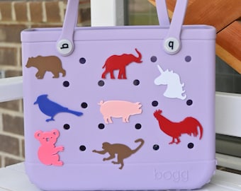 Animal Themed Bogg Bag Tags, 3D Printed Water Resistant Bogg Bag Charms, Bogg Bag Accessories, Pool Bag Buttons, Bogg Bag Tags
