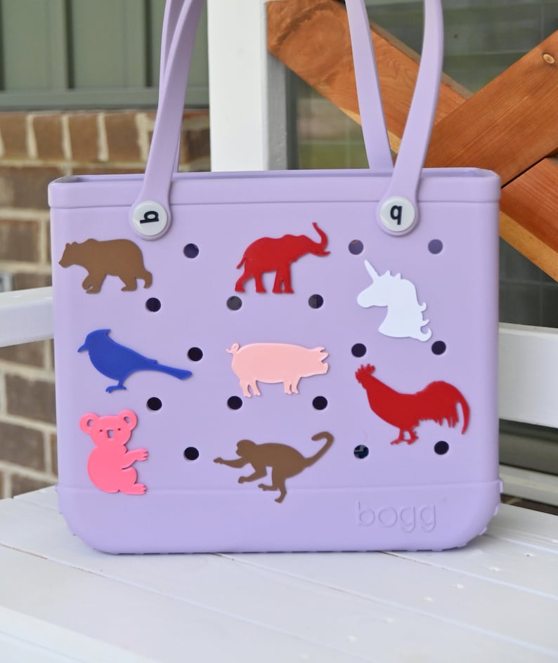 Animal Themed Bogg Bag Tags, 3D Printed Water Resistant Bogg Bag Charms, Bogg Bag Accessories, Pool Bag Buttons, Bogg Bag Tags 