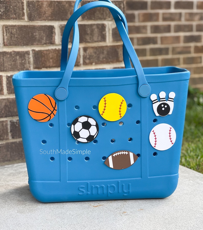 Sports Bogg Bag Charms Football Basketball Baseball Softball Etsy
