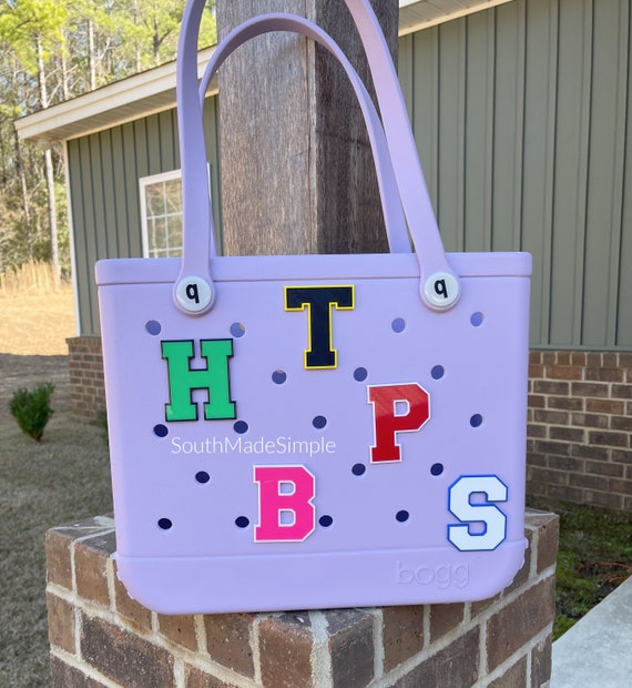 Collegiate Varsity Letter Bogg Bag Charms, Bogg Bag Buttons, Bogg Bag  Accessories, Bogg Bag Letters, Bogg Bag Jibitz, Simply Southern Tote