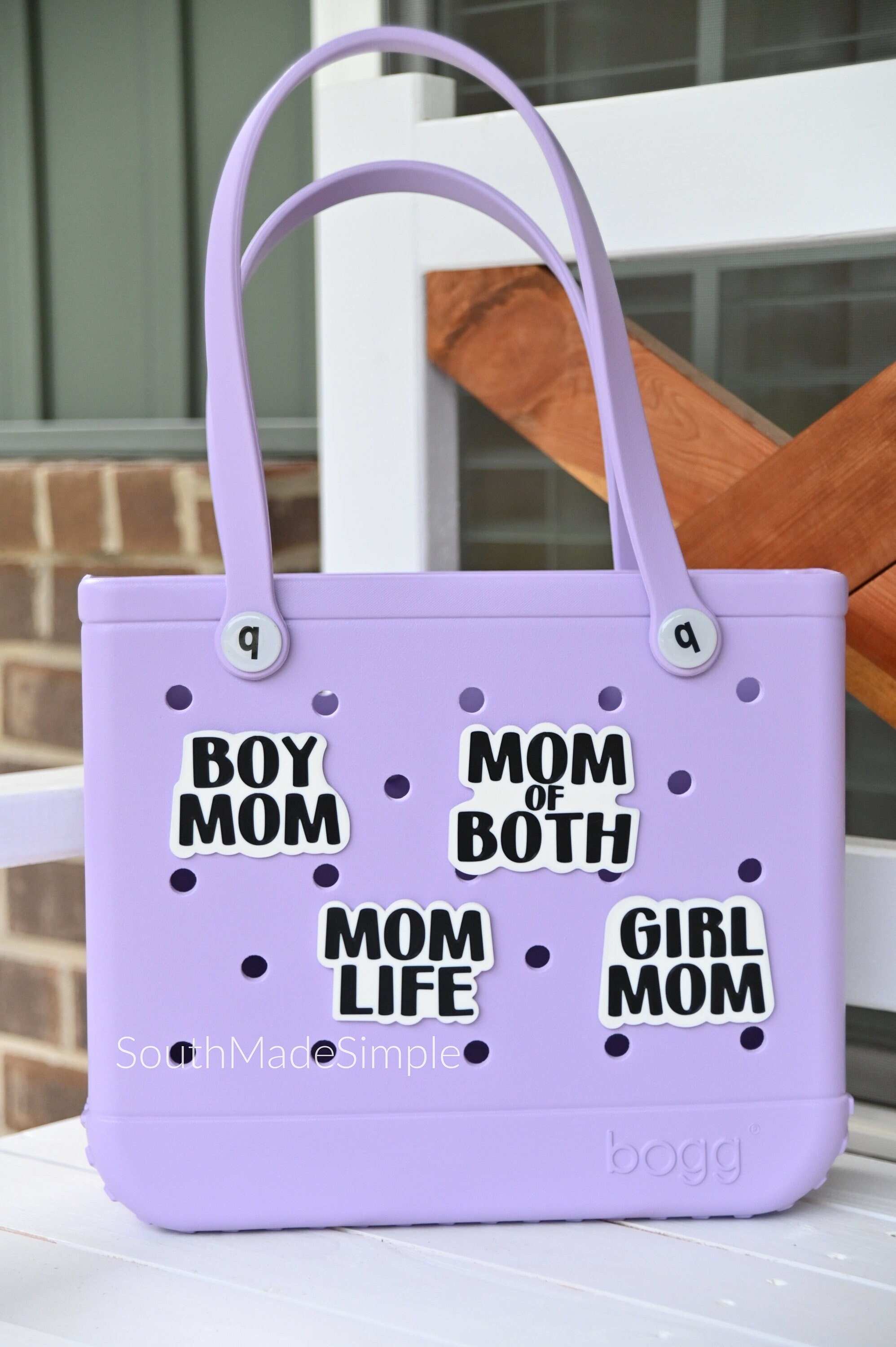 Mom Life Bogg Bag Button Mom Life Bogg Bag Charm Beach Bag 