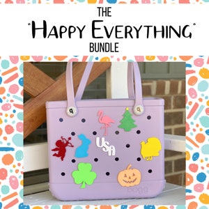 Happy Everything Bogg Bag Button Bundle, Seasonal Bogg Bag Buttons, Holiday Bogg Bag Buttons, Bogg Bag Charms, Bogg Bag Accessories