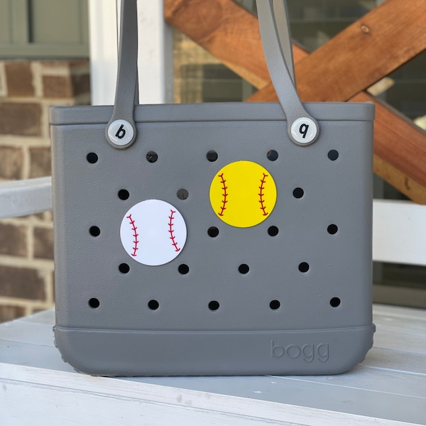 Sports Charms For Bogg Bag, Bogg Bag Charms Accessories,Decorative Baseball Charm For Beach Tote Bag Rubber Beach Bag