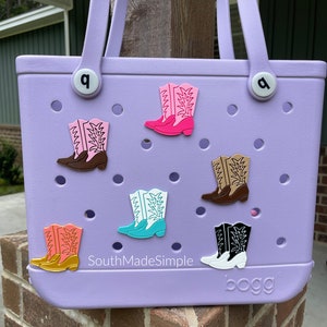 Cowboy Cowgirl Boot Bogg Bag Charms, Bogg Bag Accessories, Bogg Bag Buttons, Bogg Bag Gifts, Simply Southern Bag Charms, Bogg Bag Jibitz