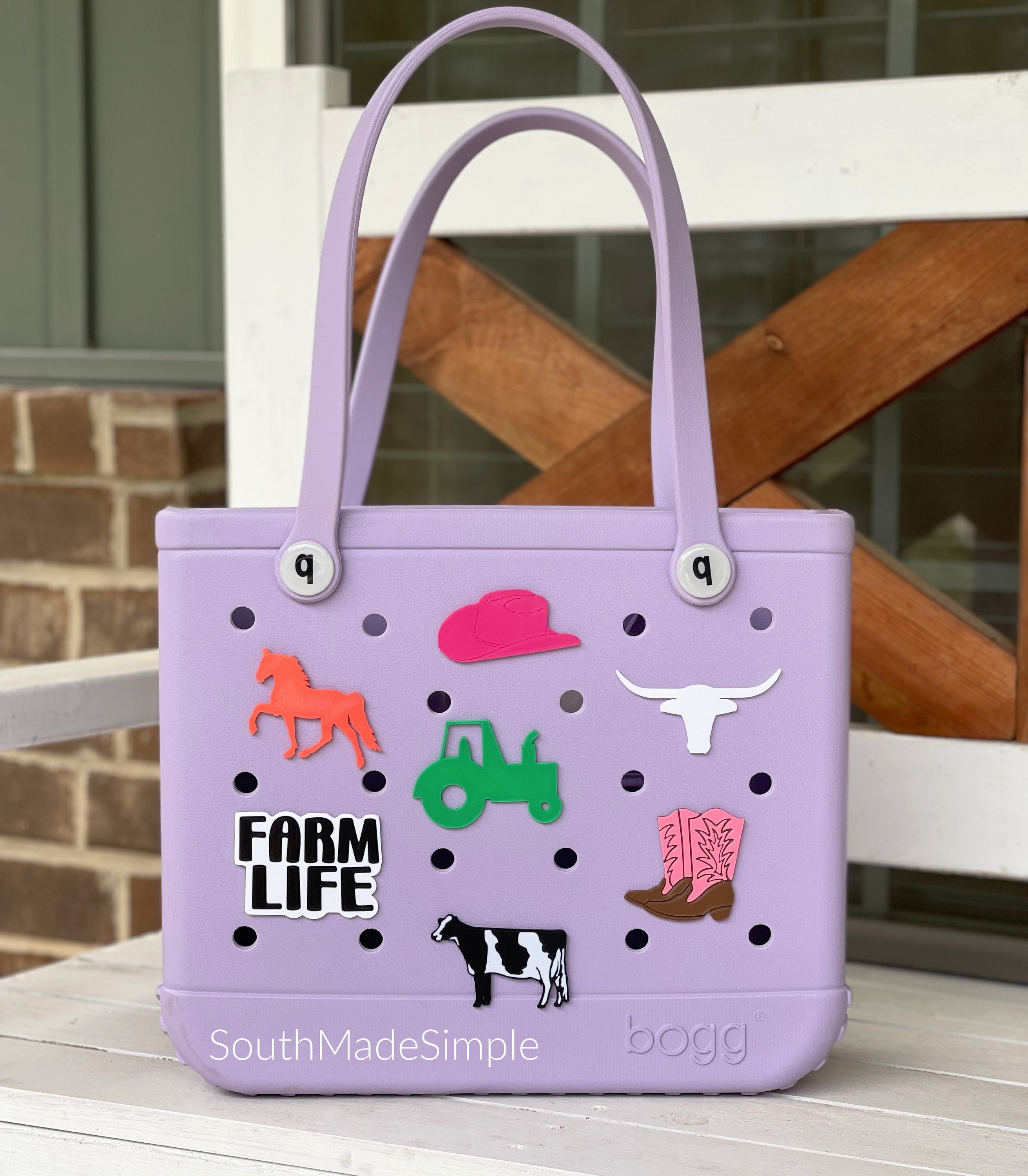 Farm Life Western Bogg Bag Buttons, Bogg Bag Charms, Bogg Bag Accessories,  Simply Southern Tote Charms, Bogg Bag Gifts, Bogg Bag Bits, Bogg 