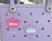 Custom Holographic Crown Pageant Bogg Bag Charms, Bogg Bag Accessories, Bogg Bag Buttons, Bogg Bag Bits, Bogg Bag Tags, Pageant Bogg Bag