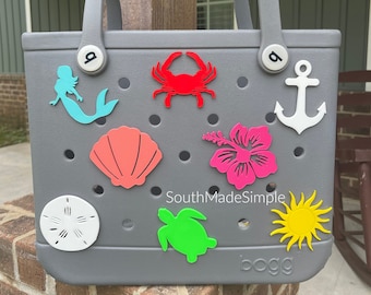 Water Resistant 3D Printed Sea Creature Bogg Bag Buttons, Bogg Bag Charms, Bogg Bag Accessories, Pool Bag Charms, Beach Bag Charms